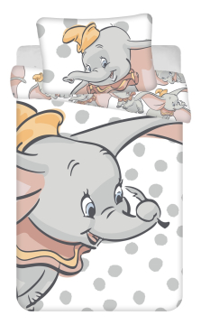 Disney povlečení do postýlky Dumbo "Dots" baby 100x135, 40x60 cm