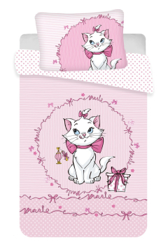 Disney povlečení do postýlky Marie cat "Pink" baby 100x135, 40x60 cm