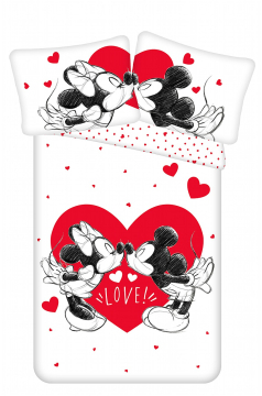 Povlečení Mickey and Minnie "Love 05" 140x200, 70x90 cm