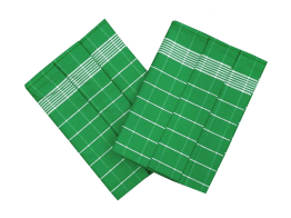 Utěrka Pozitiv Egyptská bavlna 50x70 cm zelená/bílá 3 ks