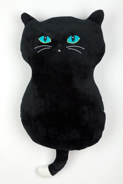 Polštářek mikrospandex Kočka černá 50x30 cm